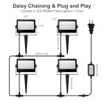 RGB LED Flood Lights with Bluetooth App Control