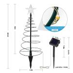 Solar Spiral Christmas Trees with Colorful Lights