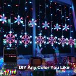 Music-Sync Smart Snowflake Icicle Lights - 11.5ft