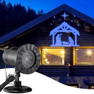Christian Nativity Scene Music-Synced Projector Lights