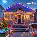 2 Pack Warm White & Multicolor Solar Christmas Lights