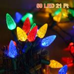 HUGSVIK 50LED Solar Christmas Lights – 21FT, 8 Modes