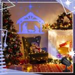 Christian Nativity Scene Music-Synced Projector Lights