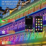 RGB Smart Programmable LED Icicle Lights for Music