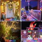 2 Pack Warm White & Multicolor Solar Christmas Lights