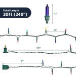 100 Count Multicolored Music Sync Christmas Lights