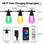 Color Changing Outdoor String Lights with Music Sync