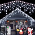 Ollny 41FT Cool White Icicle Lights with Remote