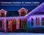 Synchronized Music Christmas Icicle Lights with Remote