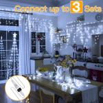 Ollny 41FT Cool White Icicle Lights with Remote