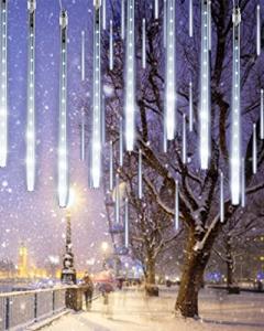 White 10 Tube 240 LED Meteor Shower Lights