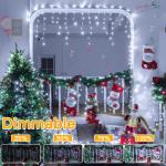 Ollny 41FT Cool White Icicle Lights with Remote