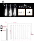 White 10 Tube 240 LED Meteor Shower Lights