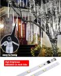 White 10 Tube 240 LED Meteor Shower Lights