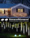 White 10 Tube 240 LED Meteor Shower Lights