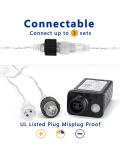 White 10 Tube 240 LED Meteor Shower Lights