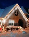 White 10 Tube 240 LED Meteor Shower Lights