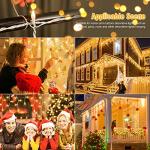 200 Connectable Warm White Icicle Christmas Lights