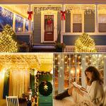 200 Connectable Warm White Icicle Christmas Lights