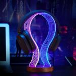 LED Headphone Stand with Music Sync Night Light