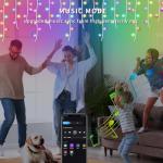 RGB Smart Programmable LED Icicle Lights for Music