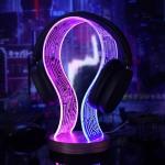 LED Headphone Stand with Music Sync Night Light