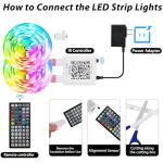 130ft Music Sync Color Changing LED Strip Lights