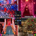 Music Sync Color Changing Christmas Lights 66ft