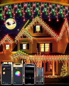 99FT Smart Bluetooth Christmas Icicle Lights