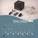 Music-Sync Smart Snowflake Icicle Lights - 11.5ft