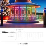 RGB Smart Programmable LED Icicle Lights for Music