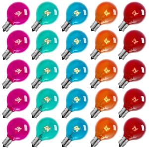 Multicolor G40 Christmas Light Bulbs - 25 Pack