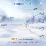 31FT Outdoor Christmas Lights Extension Cord