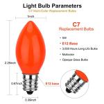 Agaphoton 25-Pack Multi-Color C7 Christmas Bulbs
