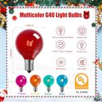 Multicolor G40 Christmas Light Bulbs - 25 Pack