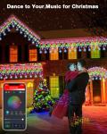 33FT Smart Music Sync Christmas Icicle Lights