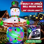 7FT Snowman Inflatable with Music & Color Projector
