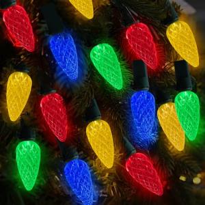 Solar Strawberry String Lights - 50LED Multicolor