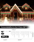 33FT Smart Music Sync Christmas Icicle Lights