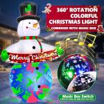 7FT Snowman Inflatable with Music & Color Projector