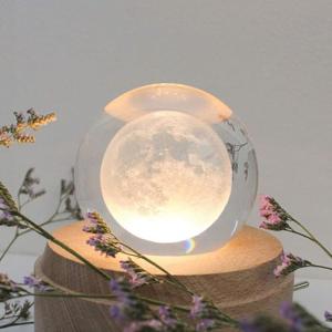 3D Crystal Ball Music Box with LED Projection