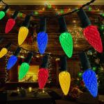 Solar Strawberry String Lights - 50LED Multicolor