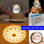 3D Crystal Ball Music Box with LED Projection