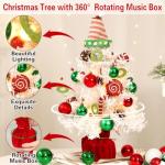 Mini Flocked White Christmas Tree with Lights and Music