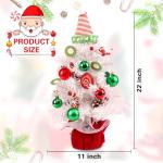 Mini Flocked White Christmas Tree with Lights and Music