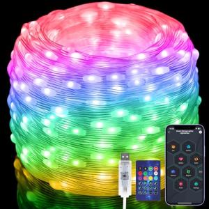 Rainbow Music Sync Fairy Lights, 66FT/20M