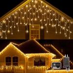 400 LED Warm White Icicle Music Lights