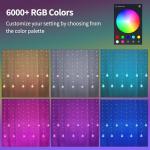 Color Changing Music Sync Curtain Lights, 9.8 FT