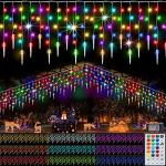 Pooqla Color Changing Icicle Lights with Remote