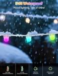 Smart RGB+IC Music Sync String Lights 76ft